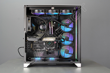 Lian-Li  O11D XL-A Tempered Glass,  Silver (ROG Edition), Full Tower Case - side view