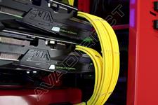 Gaming computer with Yellow cable management 
