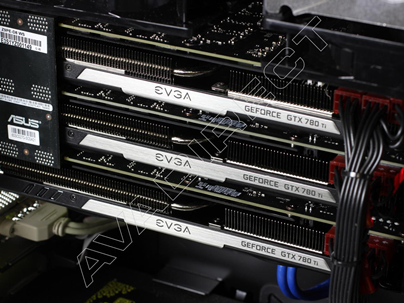 3x SLI EVGA GeForce GTX 780 Ti workstation computer