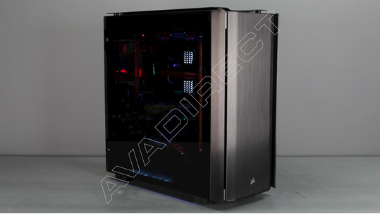 Liquid Cooled PC- side view- with panel