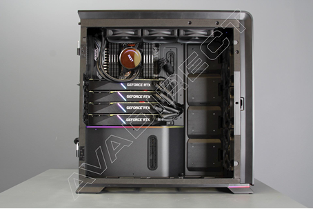 Enthoo 719 Tempered Glass , E-ATX, Satin Black, Full Tower Case - side view