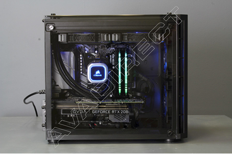 Corsair Crystal Series 280X RGB Tempered Glass Cube case - side view