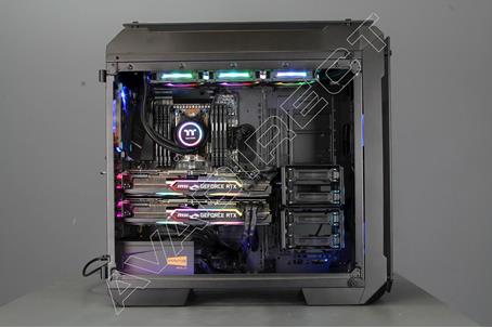 Thermaltake View 71 Tempered Glass, E-ATX, Black, Full Tower Case - side view