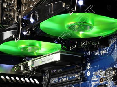 green dual CPU coolers NVIDIA quadro