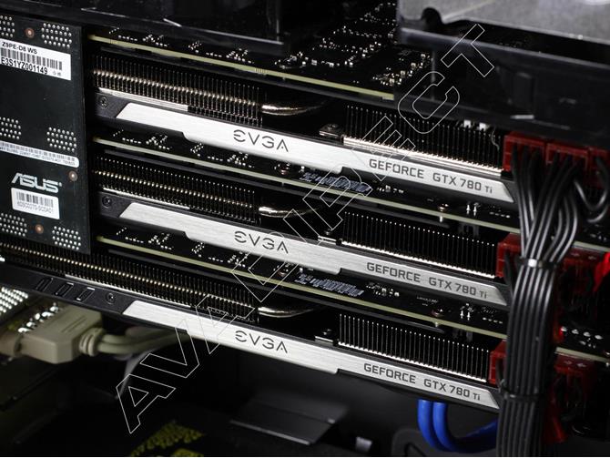 3x SLI EVGA GeForce GTX 780 Ti workstation computer