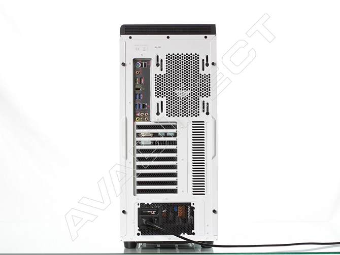 NZXT H630 Silent Glossy White Case custom quiet gaming computer rear