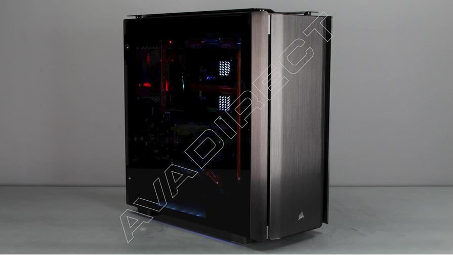 Liquid Cooled PC- side view- with panel