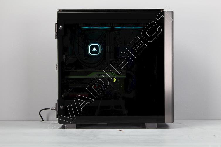 Intel 9th Gen Coffee Lake-R Core™ i7, Z390 Tower Workstation PC side view