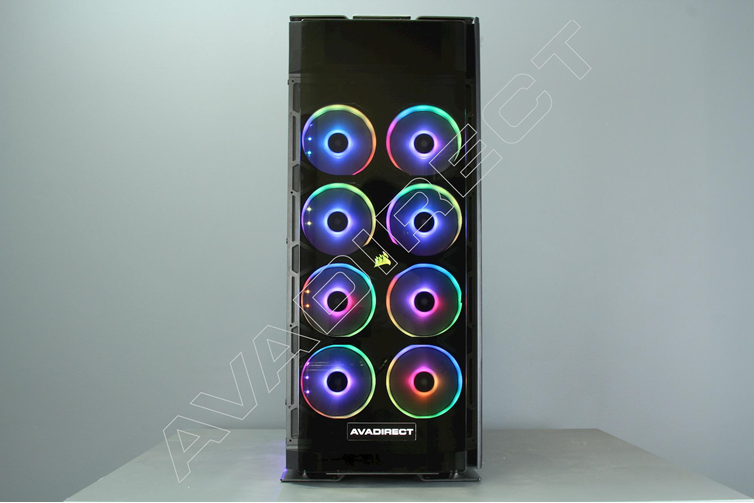 Corsair Obsidian Series 1000D Tempered Glass, Full Tower Case front view
