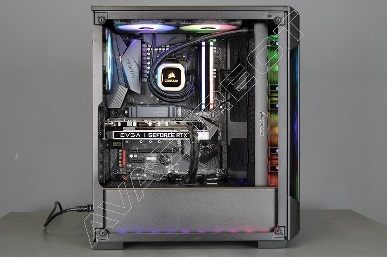 Corsair iCUE 220T RGB Tempered Glass Mid Tower Case - side view