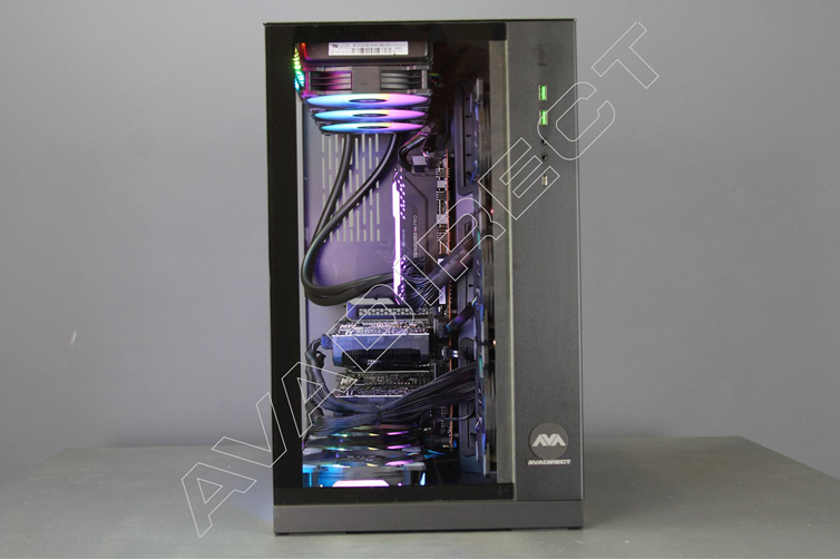 Lian-Li PC-O11 PC-O11 Dynamic Razer RGB, Tempered Glass, Black, Mid Tower Case - front view