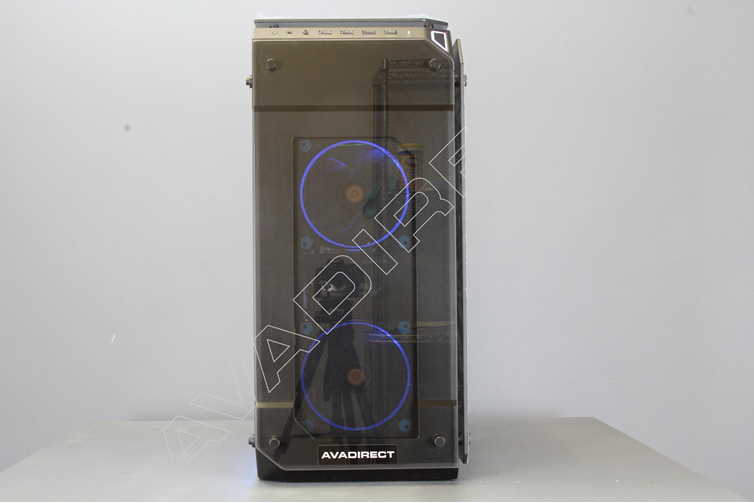 Thermaltake View 71 Tempered Glass, E-ATX, Black, Full Tower Case - front view