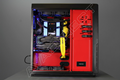 Phanteks Enthoo Series Primo SE w/ Window, E-ATX, Black/Red, Full Tower Case - side view