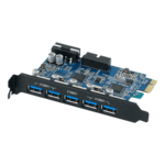 Orico PVU3-5O2I 5-Port USB 3.0 Controller Card, PCIe x1