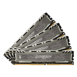 16GB Kit (4 x 4GB) Ballistix Sport LT DDR4 2666MHz, CL16, Grey, DIMM Memory