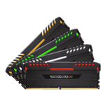 64GB Kit (4 x 16GB) VENGEANCE® RGB DDR4 3200MHz, CL16, Black, RGB LED, DIMM Memory