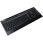 Aurora Premium Black Keyboard, USB 2.0, 2x USB ports, Audio, Aluminum