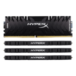 64GB Kit (4 x 16GB) HyperX Predator DDR4 3200MHz, CL16, Black, DIMM Memory
