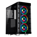 iCUE 465X RGB Tempered Glass, No PSU, ATX, Black, Mid Tower Case