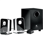 LS21 Black 2.1 Stereo Speaker System, 7W RMS (2x1.5W + 1x4W), Wired Remote, Retail