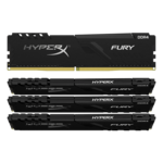 128GB Kit (4 x 32GB) HyperX FURY DDR4 3000MHz, CL16, Black, DIMM Memory