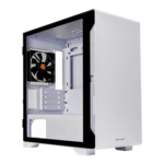 S100 TG Snow, Tempered Glass, No PSU, microATX, White, Mini Tower Case