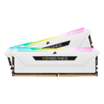 32GB Kit (2 x 16GB) VENGEANCE® RGB Pro SL DDR4 3200MHz, CL16, White, RGB LED DIMM Memory