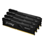 64GB (4 x 16GB) FURY Beast Dual-Rank, DDR4 3200MHz, CL16, Black, DIMM Memory