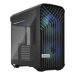 Torrent Compact RGB TG Light Tint, Tempered Glass, No PSU, E-ATX, Black, Mid Tower Case