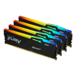 128GB (4 x 32GB) FURY Beast DDR5 5200MT/s, CL40, Black, RGB LED, DIMM Memory