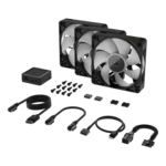 iCUE LINK RX120 RGB 3 x 120mm, w/ Controller, RGB LEDs, 2100 RPM, 73.5 CFM, 36 dBA, Cooling Fan
