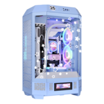 Tower 300, Tempered Glass, No PSU, microATX, Hydrangea Blue (Star), Mid Tower Case