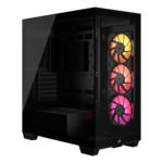 iCUE LINK 3500X RGB Tempered Glass, No PSU, E-ATX, Black, Mid Tower Case