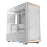 FLUX, Tempered Glass, No PSU, E-ATX, White, Mid Tower Case