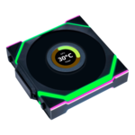 UNI FAN SL Wireless LCD 120 120mm, ARGB LEDs, 1900 RPM, 58.08 CFM, 29.5 dBA, Cooling Fan