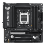 ASUS TUF Gaming B850M-PLUS WiFi AMD AM5 B850 mATX Motherboard, 14+2+1 80A DrMOS Stages, DDR5, PCIe 5.0, 3X M.2, Wi-Fi 6E, 2.5Gb LAN, DP, HDMI™, USB 10Gbps & 20Gbps Type-C®, BIOS Flashback™, Aura Sync