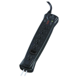 Essential SurgeArrest P7T, 7 Outlets, 6-ft cord, 120V, Black, Surge Protector