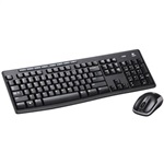 MK260 Wireless Combo Keyboard & Mouse, Black, 8 Function Keys, 2.4GHz RF Wireless, USB, Retail