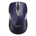 M525, 1000dpi, Wireless 2.4, Black/Blue, Optical Mouse