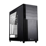 Kublai Series SST-KL04B-W w/ Window, No PSU, ATX, Black, Mid Tower Case