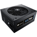 HX Series HX750 750W, 80 PLUS Gold, Semi Modular, ATX Power Supply