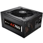 AX760, 80 PLUS Platinum 760W, Fully Modular, ATX Power Supply