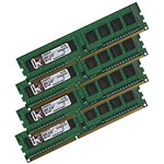 16GB (4 x 4GB) PC3-10600 DDR3 1333MHz CL9 1.5V SDRAM DIMM, Non-ECC