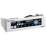 Recon, Touchscreen White-Color LCD, 5-Channels Fan, 5.25" Bay, White Fan Controller Panel