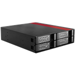 ISTARUSA BPU-124DE-SS, 1x 5.25&quot; to 4x 2.5&quot;, SAS/SATA 6Gb/s, SSD/HDD, Black Hot Swap Module