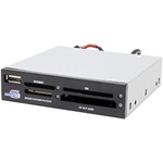 RCR-102 Black 52-in-1 Card Reader/Writer Drive w/ USB 2.0 Port, 3.5&quot; Bay, USB 2.0