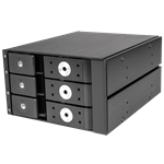 BP-TLA2131SAC, 2x 5.25" to 3x 3.5", SAS/SATA 6Gb/s, HDD, Black Hot Swap Module