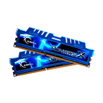 16GB Kit (2 x 8GB) RipjawsX DDR3 1600MHz, PC3-12800, CL9 (9-9-9-24) 1.5V, Non-ECC, Blue, DIMM Memory