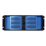 D Storm D-400L-7-BLUE, 7x 5.25" and 2x 3.5" Drive Bays, No PSU, E-ATX, Black/Blue, 4U Chassis