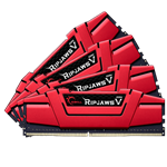 32GB Kit (4 x 8GB) Ripjaws V DDR4 2800MHz, CL15, Red, DIMM Memory